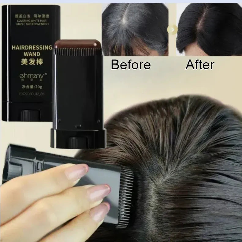 Hair Color Stick | Quick Touch-Up Black Hairdressing Wand | Instant