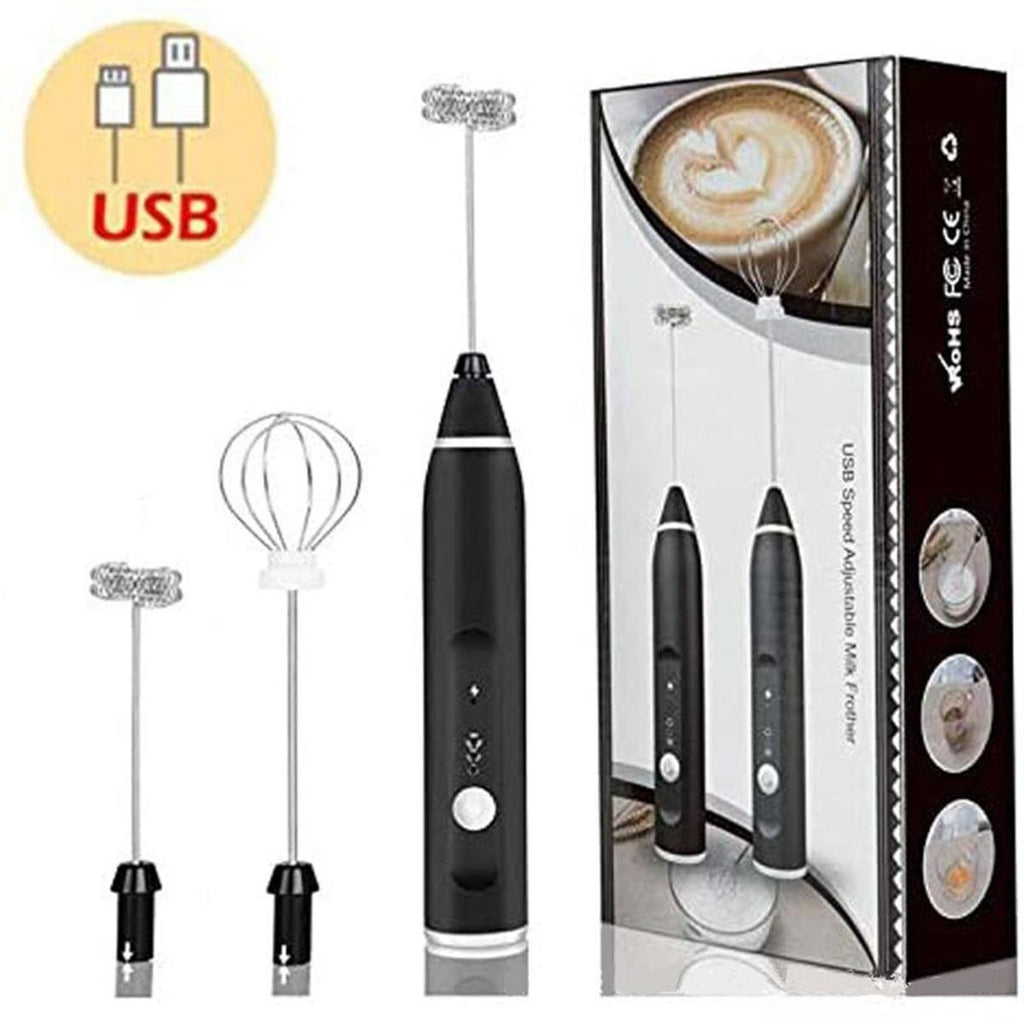 2-in-1 Rechargeable Coffee Beater & Electric Milk Frother – Smooth Mixing, Compact
