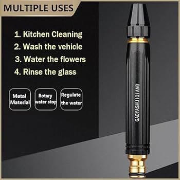 High Pressure Adjustable Nozzle Water Spray Gun Metal Body