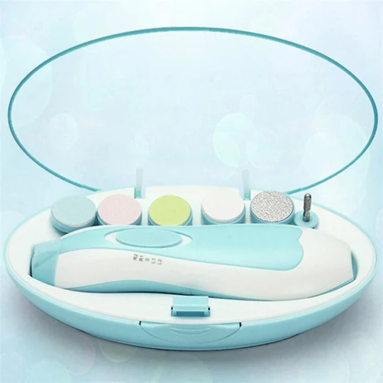 6-in-1 Electric Baby Nail Trimmer Set – Safe Infant Nail Filer, Clipper