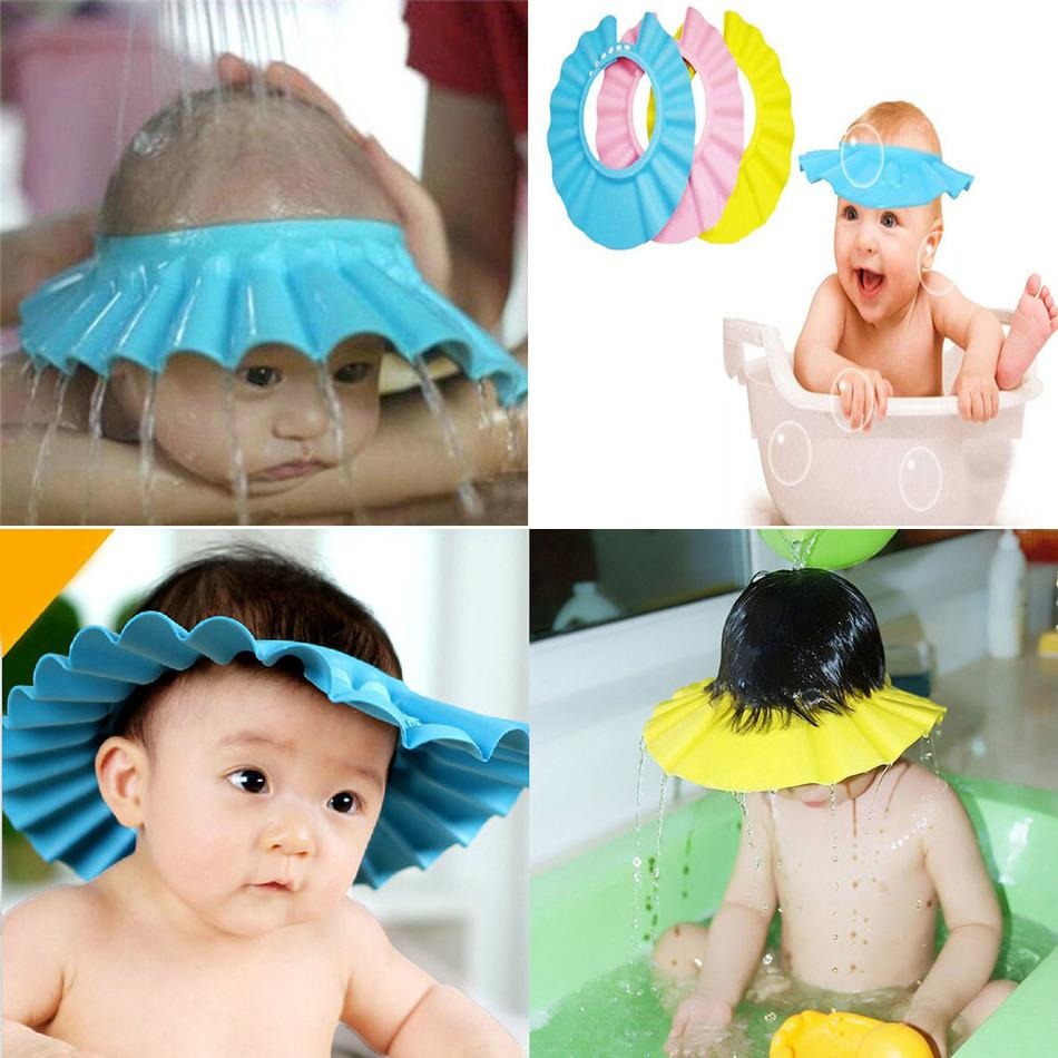 Baby Shower Cap With Stopper | Silicon Baby Shower Cap