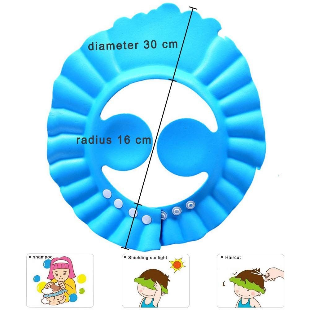 Baby Shower Cap With Stopper | Silicon Baby Shower Cap