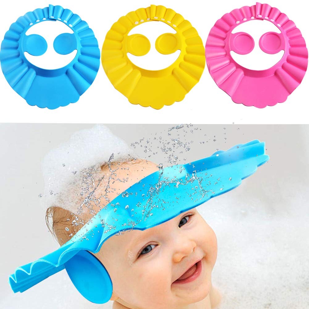 Baby Shower Cap With Stopper | Silicon Baby Shower Cap