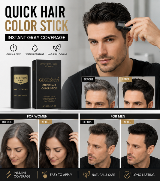 Hair Color Stick | Quick Touch-Up Black Hairdressing Wand | Instant
