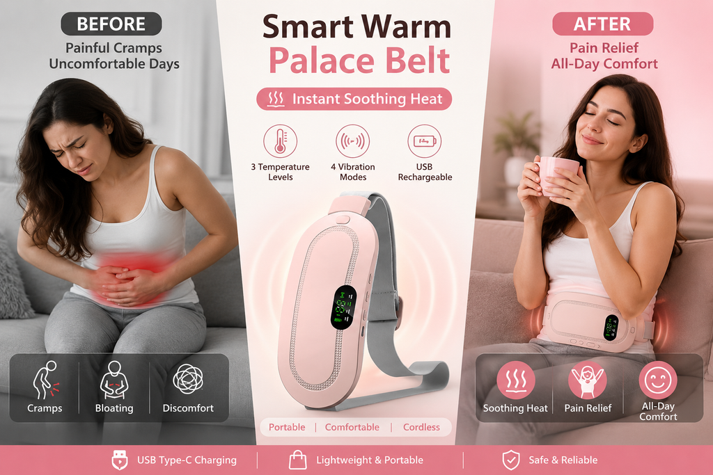 Menstrual Heating Pad & Massager Belt